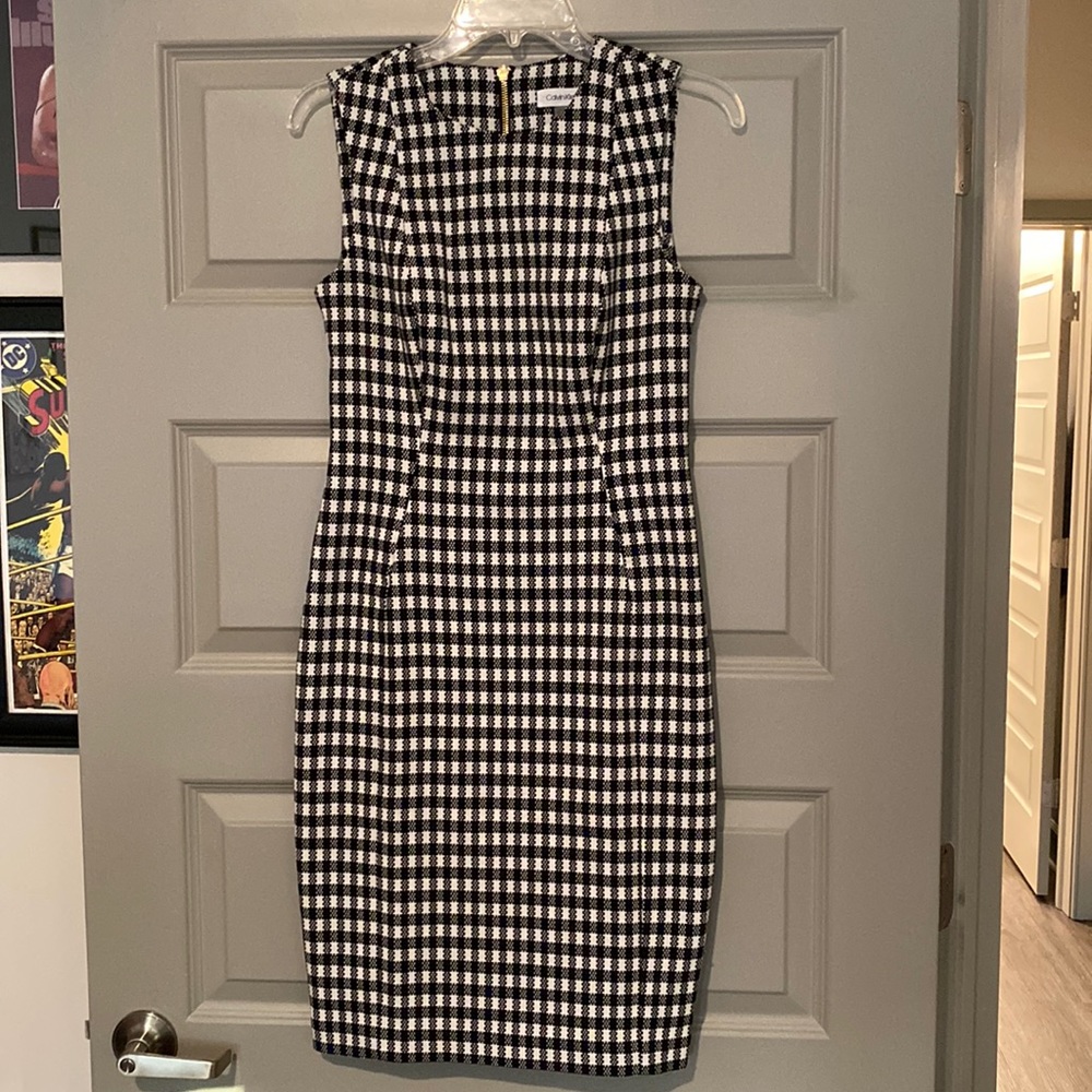 Calvin Klein black and white dress
